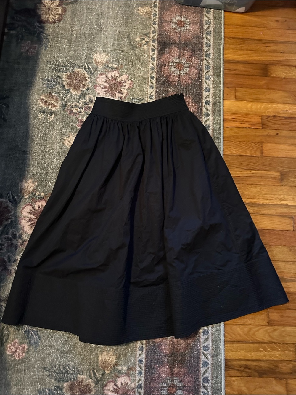 CO Collection Classic Black A-Line Midi Skirt